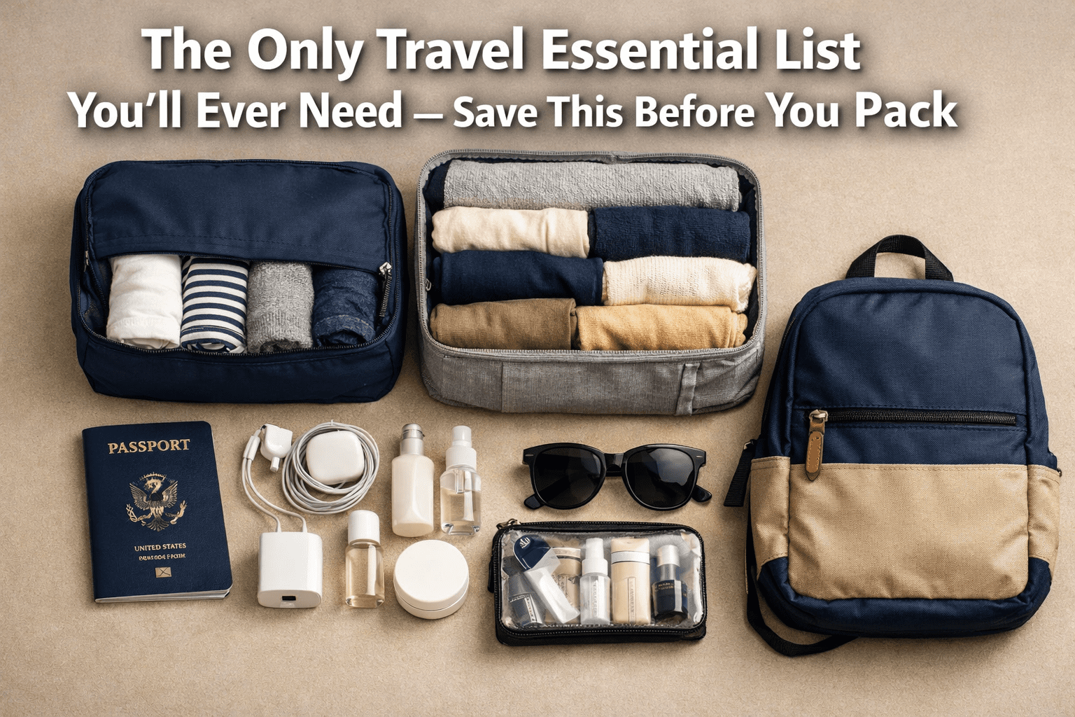 The Only Travel Essential List You'll Ever Need — Save This Before You Pack